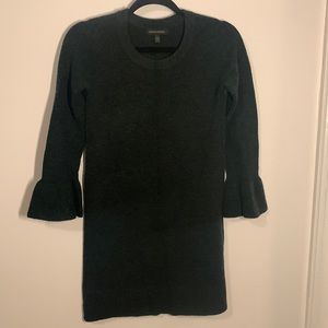 Emereld green sweater dress with bell sleeves